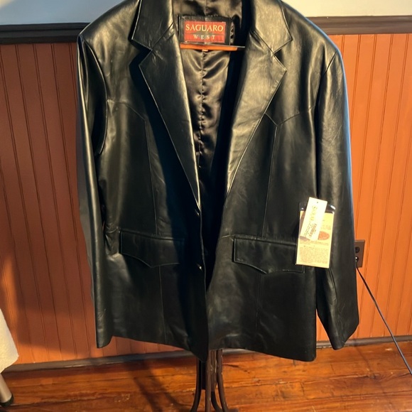 Men's Classic Black Soft Lambskin Blazer - Picture 1 of 10